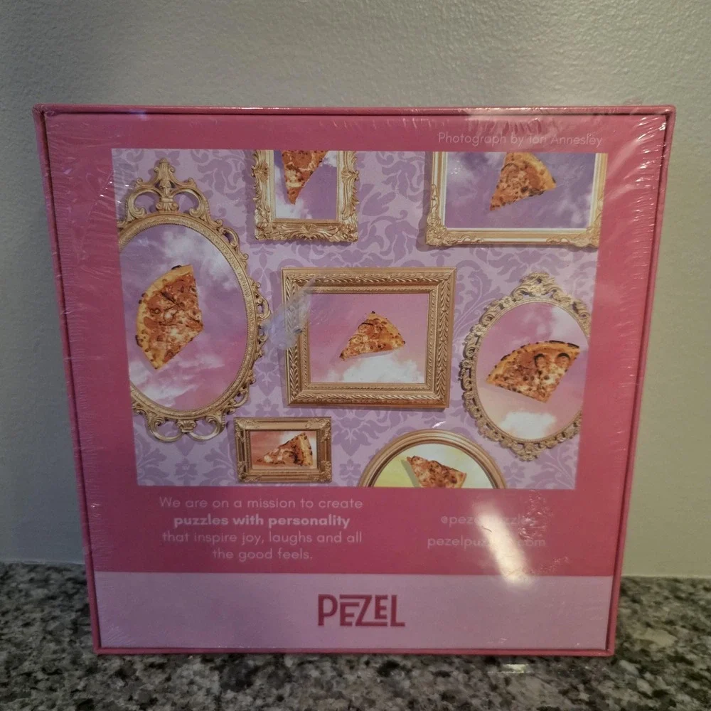 Pezel Pie In The Sky 500 Piece Jigsaw Puzzle Pizza Art Frames Pink Box New